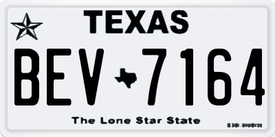 TX license plate BEV7164