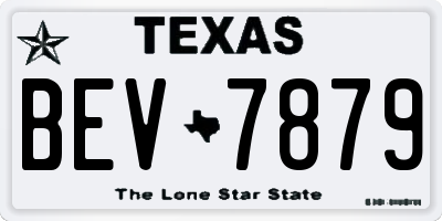 TX license plate BEV7879