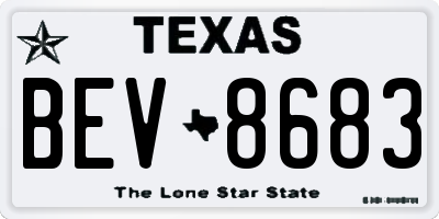 TX license plate BEV8683