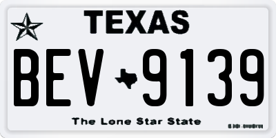TX license plate BEV9139