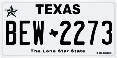 TX license plate BEW2273