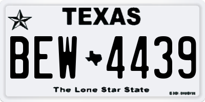 TX license plate BEW4439