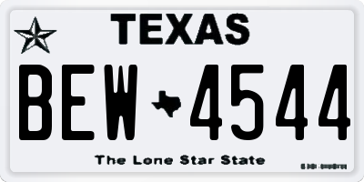 TX license plate BEW4544