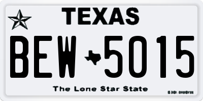 TX license plate BEW5015