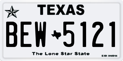 TX license plate BEW5121
