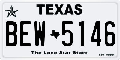 TX license plate BEW5146
