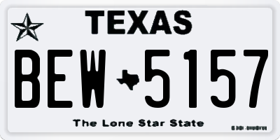 TX license plate BEW5157
