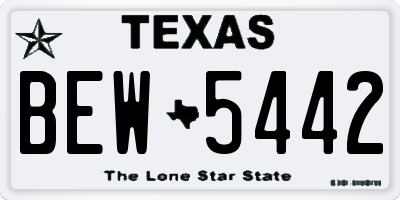 TX license plate BEW5442