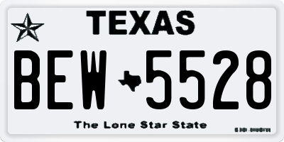 TX license plate BEW5528