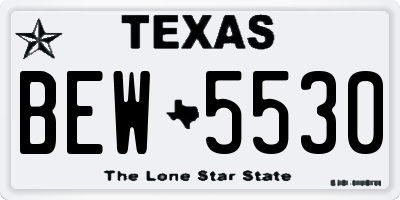 TX license plate BEW5530