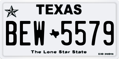 TX license plate BEW5579