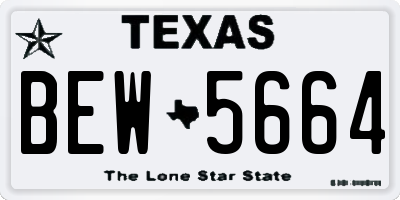 TX license plate BEW5664