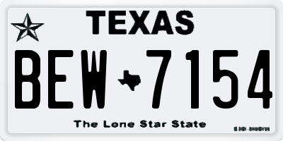 TX license plate BEW7154