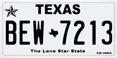 TX license plate BEW7213
