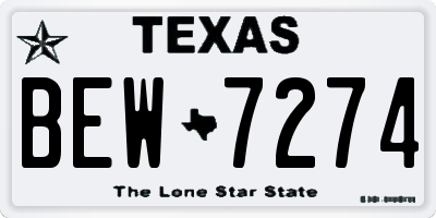 TX license plate BEW7274