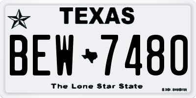 TX license plate BEW7480