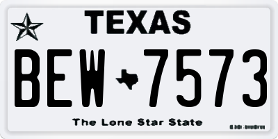TX license plate BEW7573