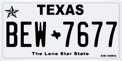 TX license plate BEW7677
