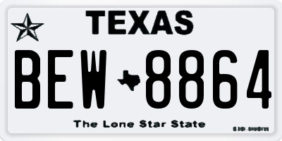 TX license plate BEW8864