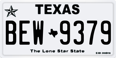 TX license plate BEW9379