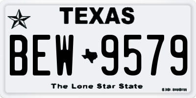 TX license plate BEW9579