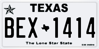 TX license plate BEX1414