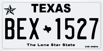 TX license plate BEX1527
