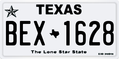 TX license plate BEX1628