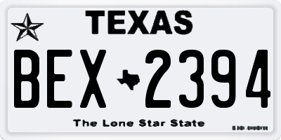 TX license plate BEX2394