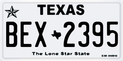 TX license plate BEX2395