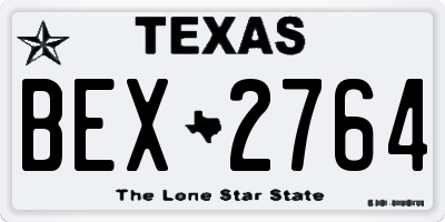 TX license plate BEX2764