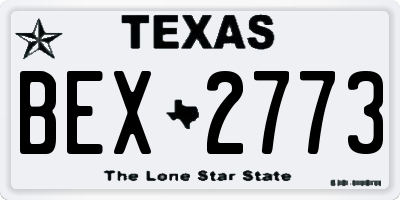 TX license plate BEX2773
