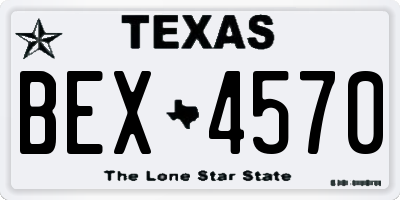 TX license plate BEX4570