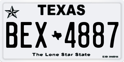 TX license plate BEX4887