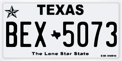 TX license plate BEX5073