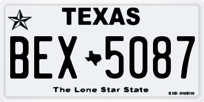TX license plate BEX5087