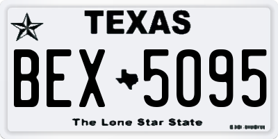 TX license plate BEX5095
