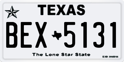 TX license plate BEX5131