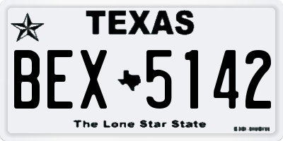 TX license plate BEX5142