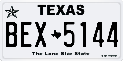 TX license plate BEX5144