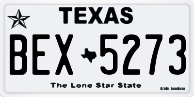 TX license plate BEX5273