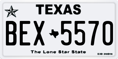 TX license plate BEX5570