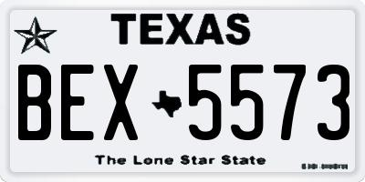 TX license plate BEX5573