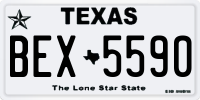 TX license plate BEX5590