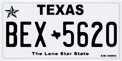 TX license plate BEX5620