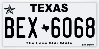 TX license plate BEX6068
