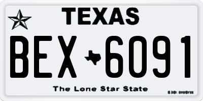 TX license plate BEX6091