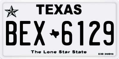 TX license plate BEX6129