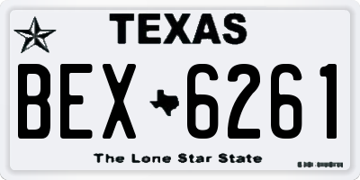 TX license plate BEX6261