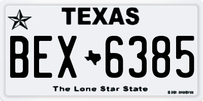 TX license plate BEX6385